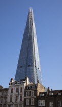 England, London, Southwark southbank, The Shard skyscraper designed by Renzo Piano in the city's London Bridge Quarter.