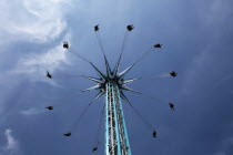 England, London, Southbank, Fairground ride in Jubliee Park.