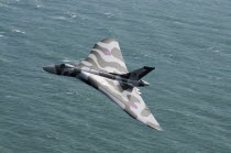 England, East Sussex, Beachy Head, Vulcan Jet Bomber taking part in the Airbourne air show.