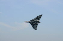 England, East Sussex, Beachy Head, Vulcan Jet Bomber taking part in the Airbourne air show.
