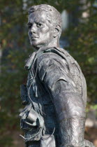 England, Berkshire, Windsor, The monument to the Irish Guards created by sculptor Mark Jackson was unveiled in 2011. The bronze statue made from material salvaged from the Iraq war.