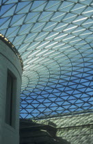 England, London, Interior of the Great Court and Reading Room domed roof designed by Sydney Smirke.