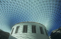 England, London, Interior of the Great Court and Reading Room domed roof designed by Sydney Smirke.