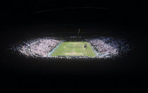 England, London, Wimbledon, Centre Court during tennis match.