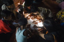 Bangladesh, Chittagong, Street children learning in a centre run by an NGO charity.