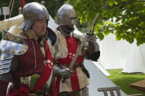 England, West Sussex, Arundel, Jousting festival in the grounds of Arundel Castle.