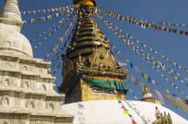 Nepal, Kathmandu, Swayambunath Monkey Temple.