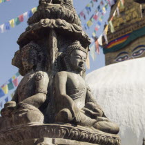 Nepal, Kathmandui, Swayambunath Monkey Temple.