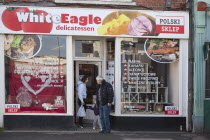 England, West Sussex, Bognor Regis, Exterior of Polish delicatessen.