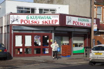 England, West Sussex, Bognor Regis, Exterior of Polish delicatessen.