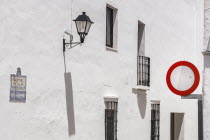 Spain, Extremadura, Olivenza, Typical local architecture with bars over windows.