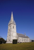 Wales, Denbighshire, Vale of Clwyd, Bodelwyddan, St Margarets Marble Church, dating back to 1856 made from Belgian and Anglesey MarbleVale.