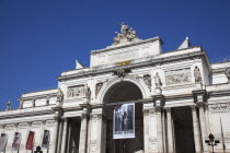 Italy, Lazio, Rome, Palazzo delle Esposizioni facade, designed by Pio Piacentini,