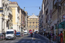 Italy, Lazio, Rome, trypical early morning street scene.
