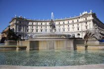 Italy, Lazio, Rome, Piazza della Repubblica, detail of the Fountain of the Naiads.