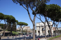 Italy, Lazio, Rome, The Arch of Constantine.