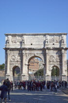 Italy, Lazio, Rome, The Arch of Constantine.