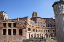 Italy, Lazio, Rome, Trajans Forum ruins.