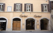 Italy, Lazio, Rome, Via del Condotti, Exterior of the Cartier jewellers shop. **Editorial Use Only**