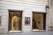 Italy, Lazio, Rome, Via del Condotti, Exterior of the Dolce and Gabbana shop. **Editorial Use Only**