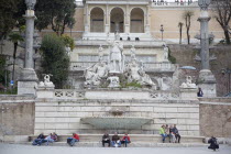 Italy, Lazio, Rome, Fountain in Piazza del Popolo.