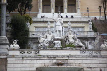 Italy, Lazio, Rome, Fountain in Piazza del Popolo.