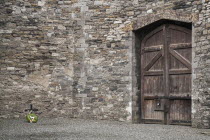 Ireland, Dublin, Kilmainham Jail, Cross marking the execution place of James Connolly one of the Irish rebels in the 1916 uprising against British rule.