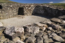 Ireland, County Kerry, Dingle Peninsula,  Dunbeg Promontory Fort.