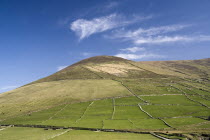 Ireland, County Kerry, Dingle Peninsula, Landscape above Coumeenole Beach.