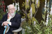 Artists Peter Blake at Chelsea Flowershow 2013.