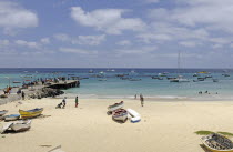 Cape Verde Islands, Sal Island, Santa Maria Beach.