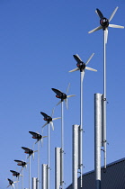 Industry, Electricity, Wind Power, Direct-drive wind generators designed for electric microgeneration applications attached to industrial unit.