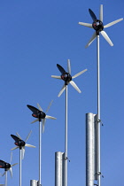 Industry, Electricity, Wind Power, Direct-drive wind generators designed for electric microgeneration applications attached to industrial unit.