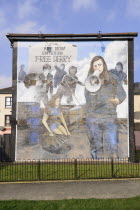 Ireland, Derry, The People's Gallery series of murals in the Bogside, Mural known as "Bernadette".
