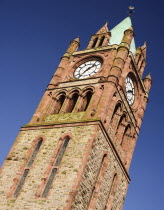 Ireland, Derry, The Guild Hall, The Clock Tower.