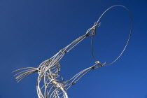 Ireland, County Antrim, Belfast, Beacon of Hope sculpture on Oxford Street, known locally as Nuala with the Hula.