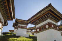 Bhutan, Dochu La, Chortens to commemorate victory of the 4th King in battle near Thimphu.