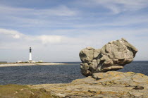 France, Brittany, Isle de Sein, Phare Saint-Corentin, Lighthouse.