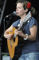 Music, Strings, Guitar, Singer songwriter Kate Rusby performing at Guilfest 2011.