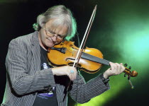 Music, Strings, Violin, Chris Leslie of Fairport Convention playing fiddle at the 2011 Cropredy Festival.