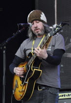 Music, Strings, Guyitars, Badly Drawn Boy Damon Gough performing at the 2011 Cropredy Festival.