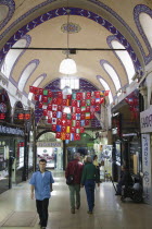 Turkey, Istanbul, Fatih, Sultanahmet, Kapalicarsi, Grand Bazaar interior.