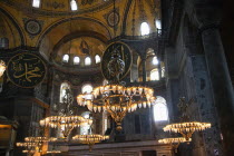 Turkey, Istanbul, Fatih, Sultanahmet, Haghia Sofia interior.