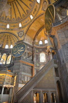 Turkey, Istanbul, Fatih, Sultanahmet, Haghia Sofia interior.