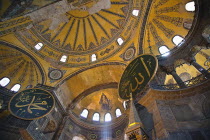 Turkey, Istanbul, Fatih, Sultanahmet, Haghia Sofia interior.