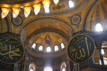 Turkey, Istanbul, Fatih, Sultanahmet, Haghia Sofia interior.