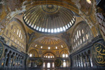 Turkey, Istanbul, Fatih, Sultanahmet, Haghia Sofia interior.