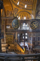 Turkey, Istanbul, Fatih, Sultanahmet, Haghia Sofia interior.