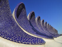 Spain, Valencia Province, Valencia, La Ciudad de las Artes y las Ciencias, City of Arts and Sciences, Arches of the Umbracle sculpture garden.