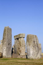 England, Wiltshire, Stonehenge, Prehistoric ring of standing stones.